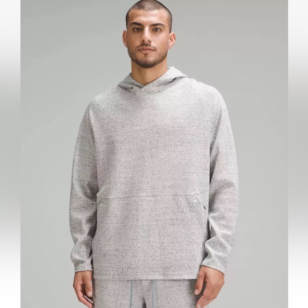 Lululemon At Ease Hoodie Color Heathered Melody Light Grey/Black Size XS Mens